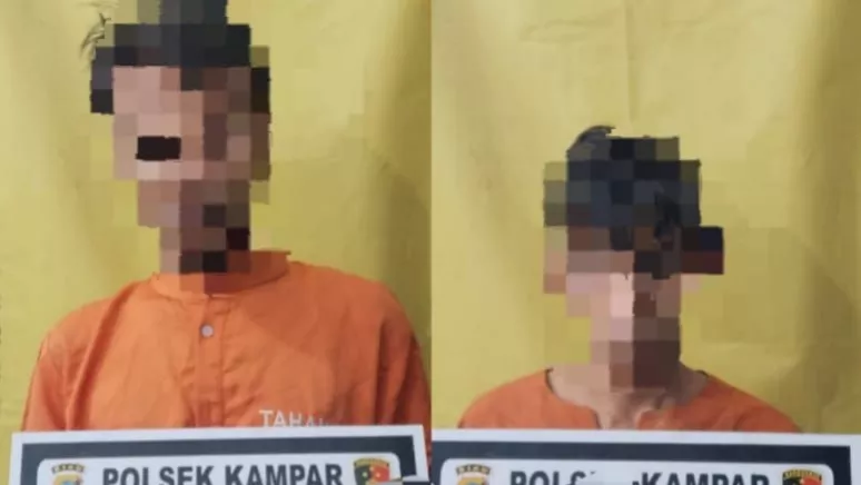 Ketahuan Nyolong Sawit Orang, Dua Pria di Kampar Diamankan Warga dan Polisi