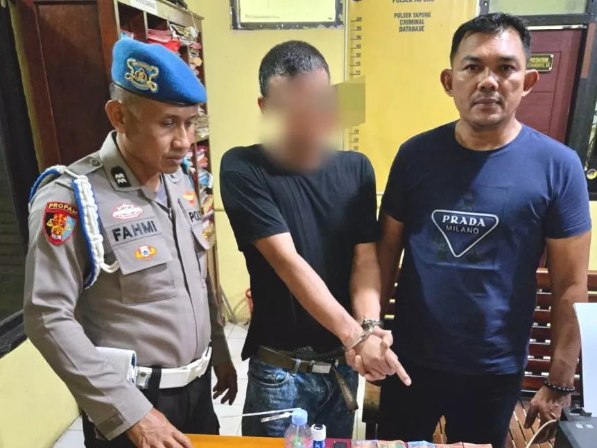 8 Paket Sabu Disita, Polsek Tapung Ringkus Pria 42 Tahun di Pasar Flamboyan