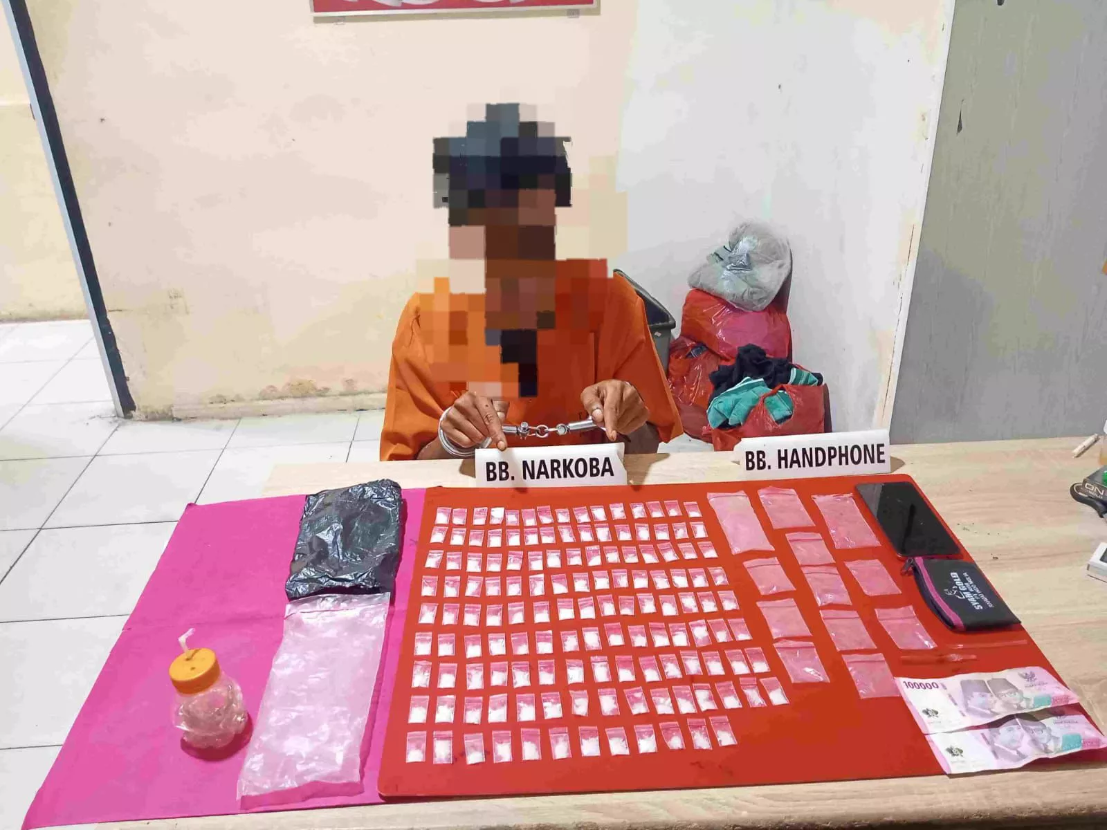 Satresnarkoba Polres Kampar Ringkus Pengedar Sabu di Kampa, 132 Paket Siap Edar Diamankan