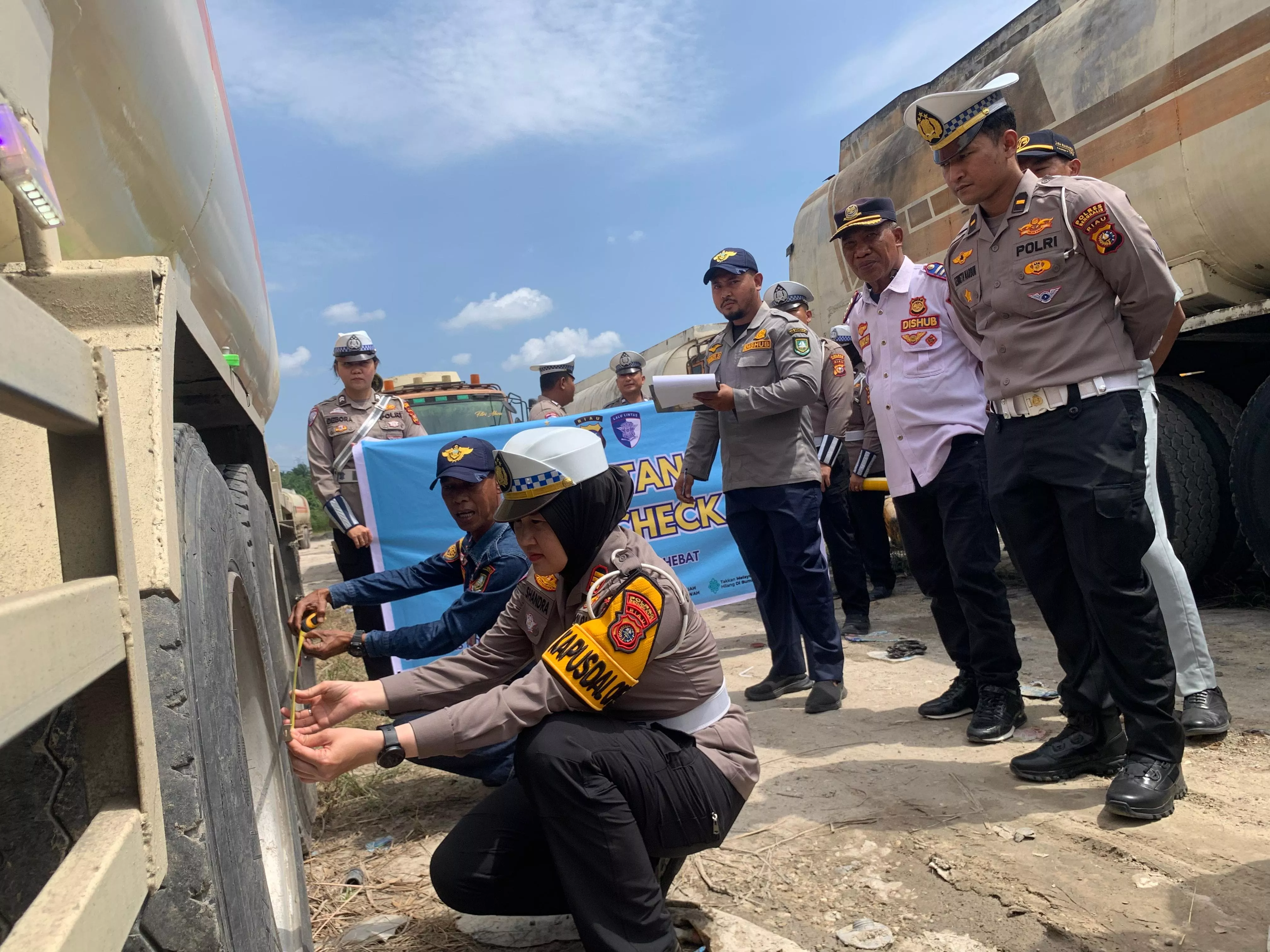 Satlantas Polres Bengkalis Gelar Ramp Check di Bathin Solapan