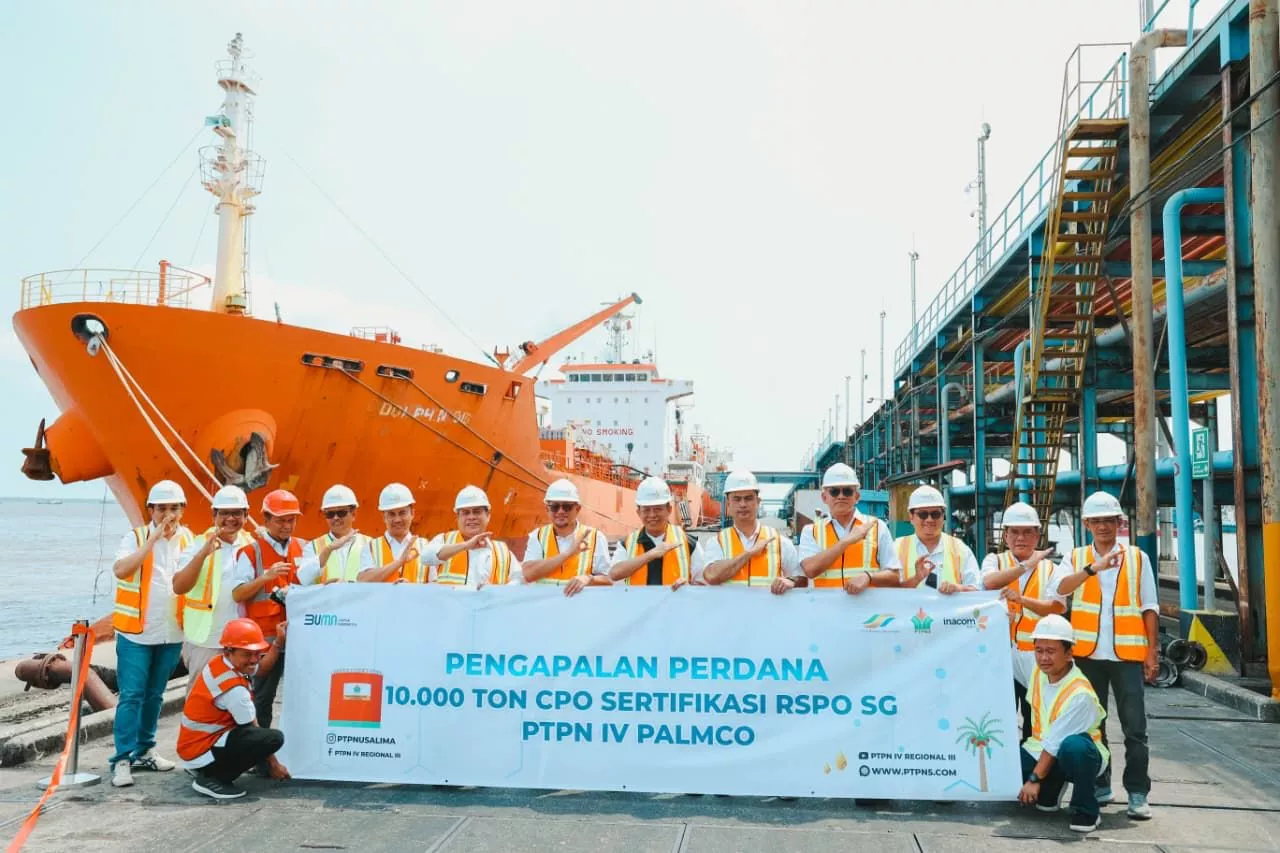 PTPN IV PalmCo Raup Premium Price USD 10,5 Juta dari Penjualan CPO Bersertifikasi RSPO
