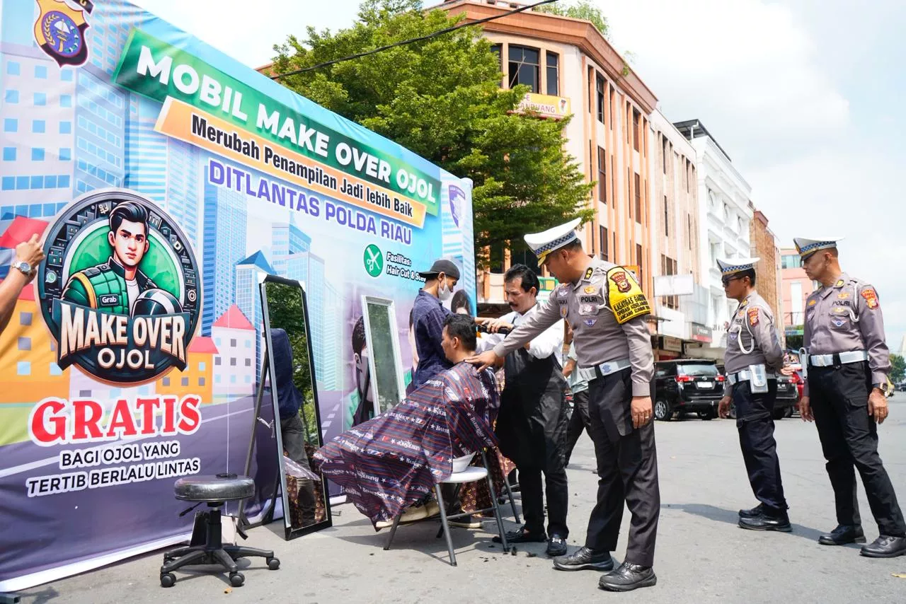 Ditlantas Polda Riau Bikin Operasi Keselamatan 2026 Rasa Salon untuk Ojol