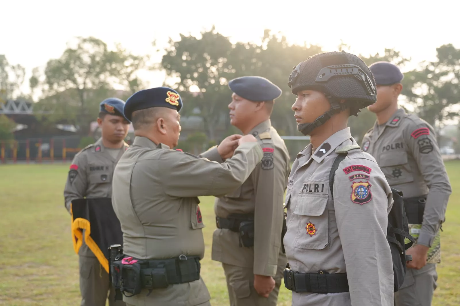 Bintara Remaja Angkatan 53 Ikuti Latihan Brimob Baja di Pekanbaru