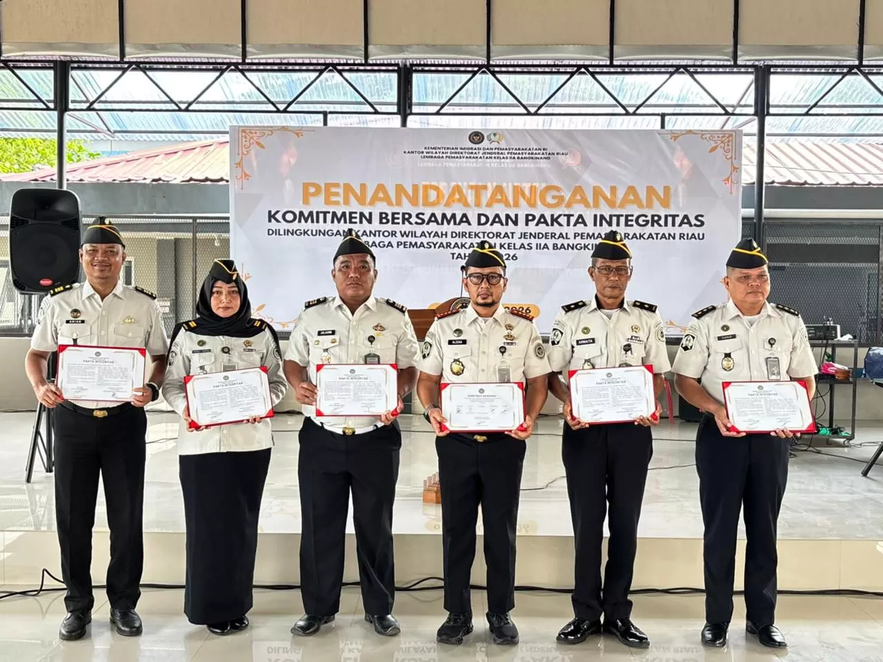 Lapas Bangkinang Teken Pakta Integritas dan Komitmen Bersama