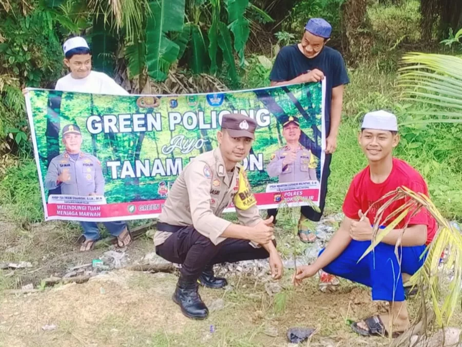 Setiap Hari, Polsek Rimba Melintang Gencarkan Green Policing dengan Tanam Bibit Pohon