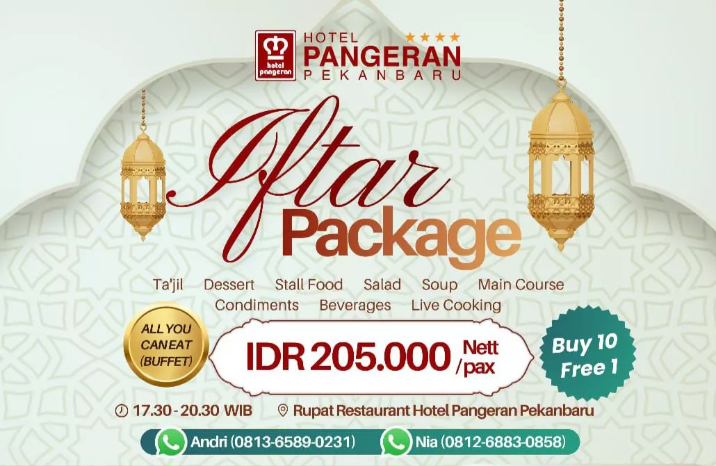 Hotel Pangeran Pekanbaru Hadirkan Paket Iftar Ramadan, Momen Berbuka Lebih Hangat dan Berkesan 
