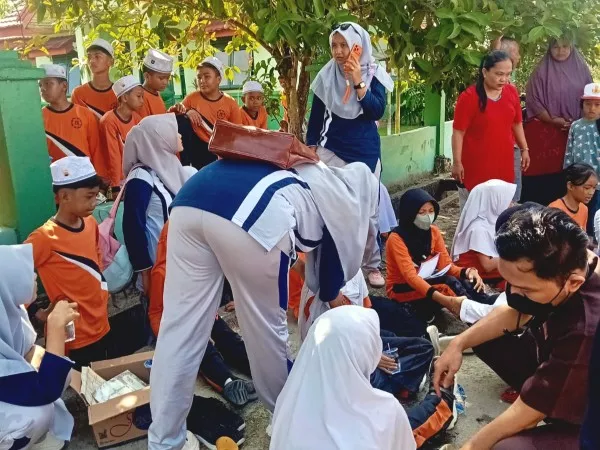 Berikut Korban Ambruknya Lantai 2 Tangsi Belanda di Siak