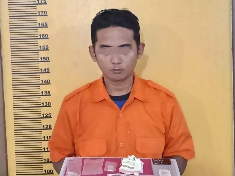 Petani Jadi Pengedar Sabu Diamankan di Inhu, 13 Paket Disita Polisi