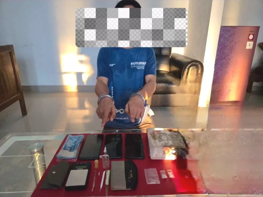 Polsek Mandau Bongkar Jaringan Narkoba, Bandar Sabu Dibekuk di Balai Makam