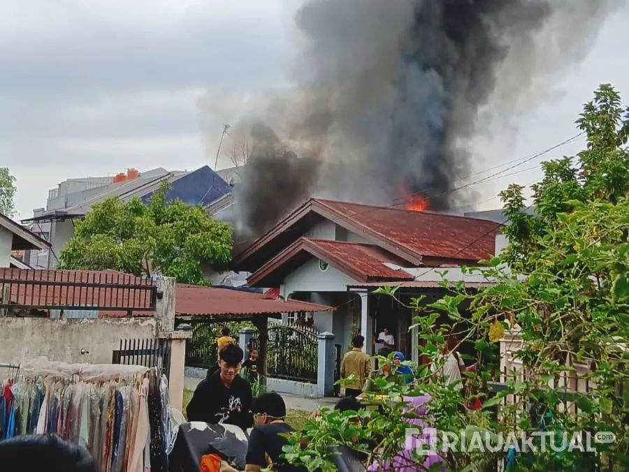 Breaking News: Rumah Kosong Terbakar di Gang Bangau, Rajawali Pekanbaru