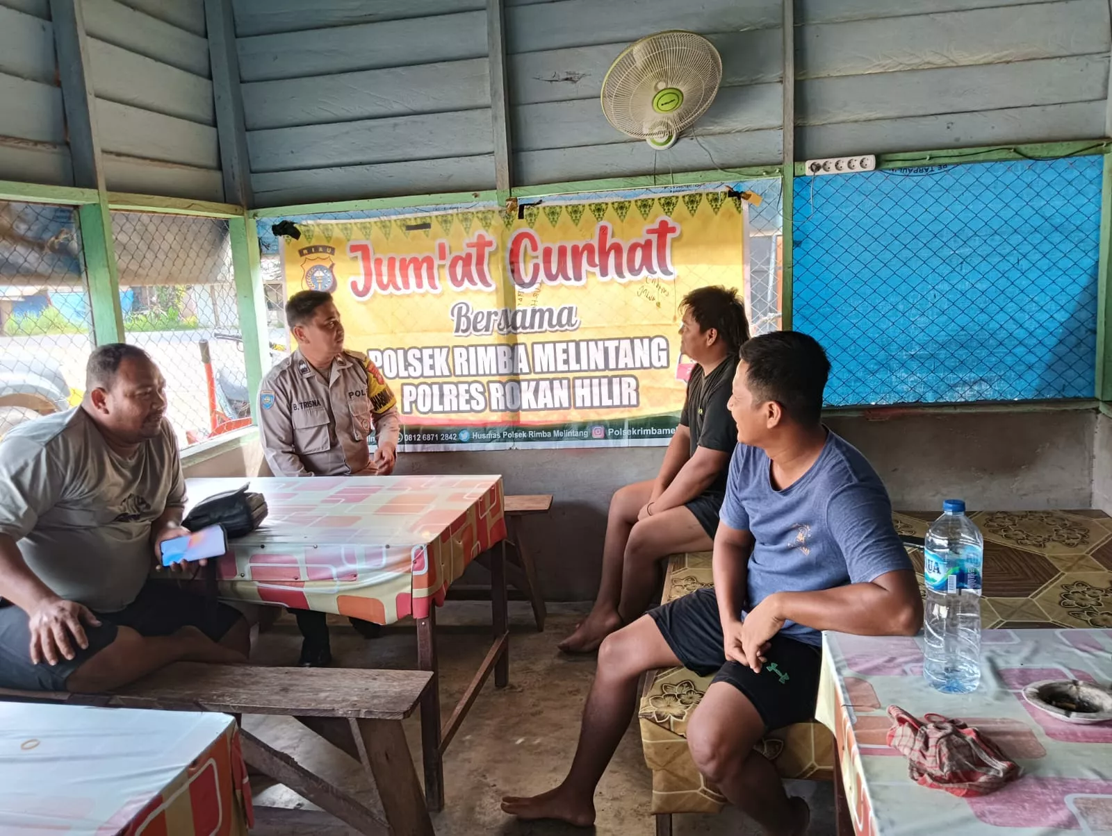 Jumat Curhat di Rohil, Polsek Rimba Melintang Serap Aspirasi Warga