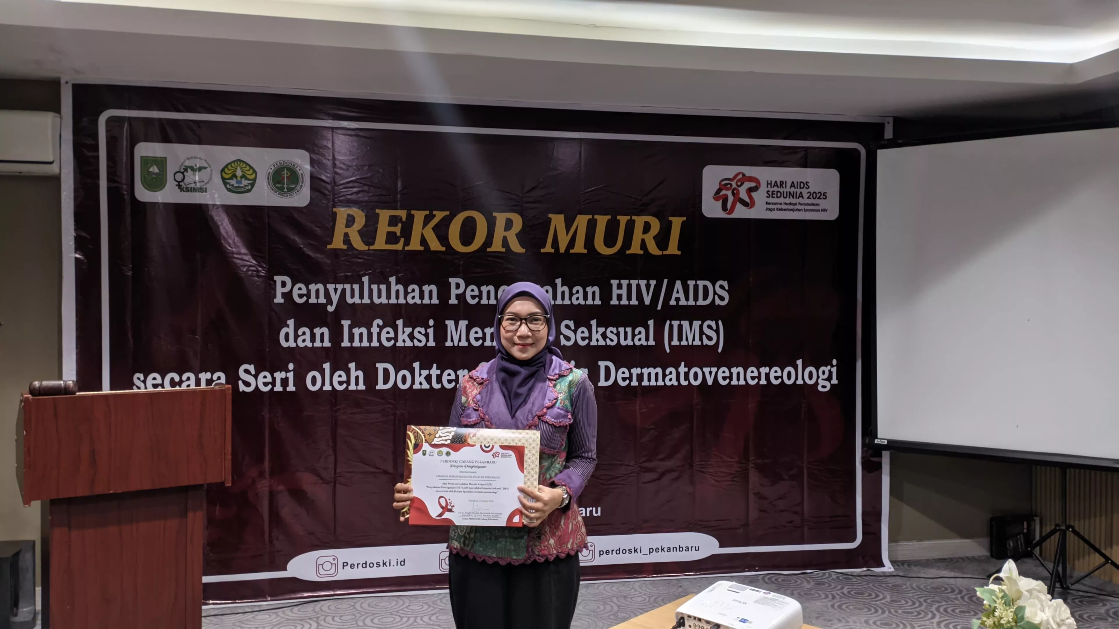 Lapas Pekanbaru Ikut Ukir Rekor MURI Penyuluhan HIV/AIDS