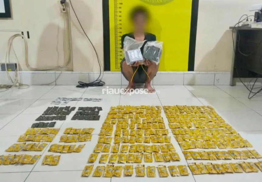 Polda Riau Tangkap Pria di Sail, 2,1 Kg Sabu Disita