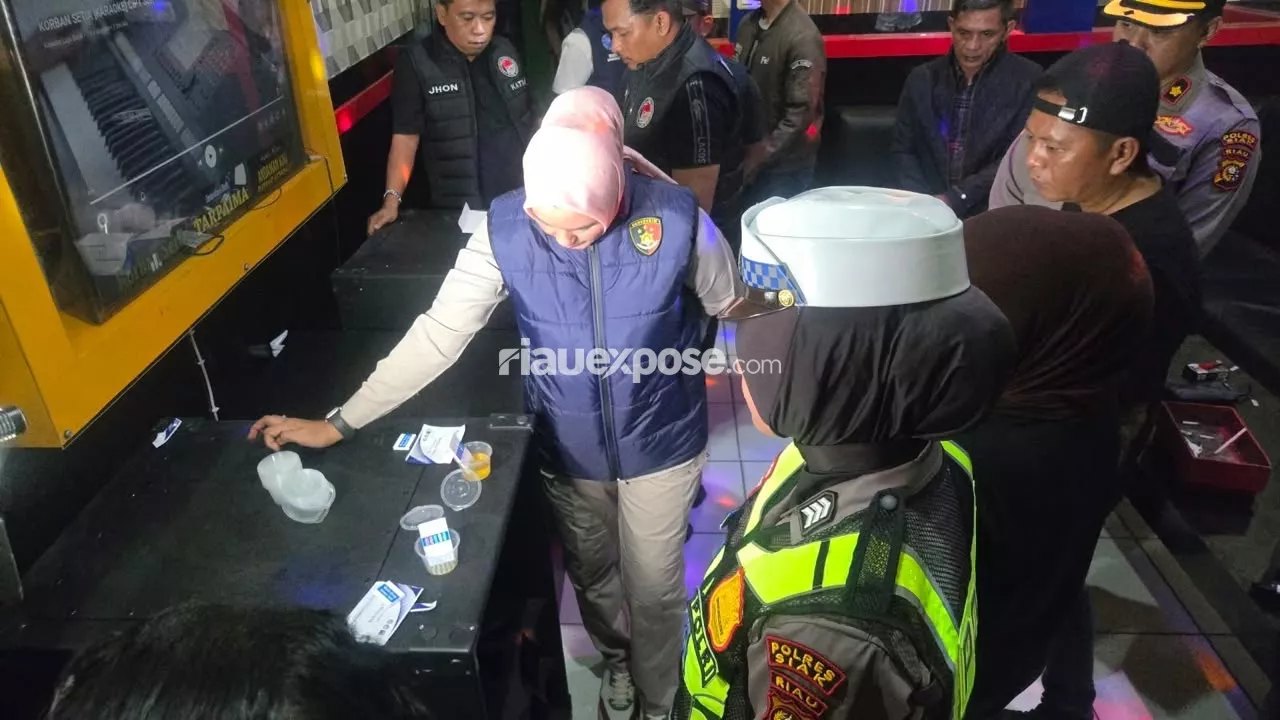 Razia THM Kandis, Polisi Amankan Sajam dan 4 Orang Positif Narkoba