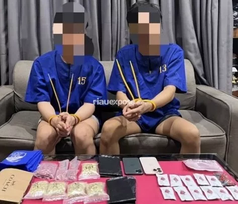 2 Pria Diringkus Polres Dumai, Ribuan Ekstasi dan Etomidate Disita
