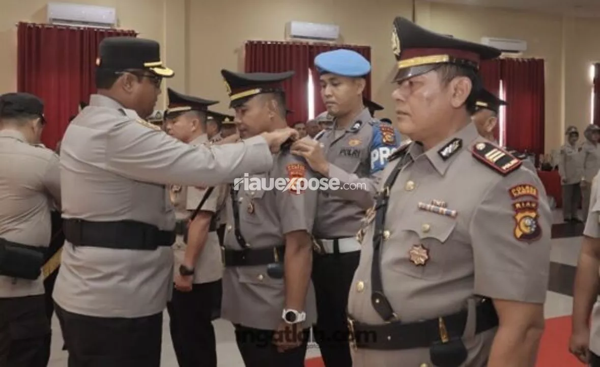 Kapolres Kampar Pimpin Sertijab, 6 Kapolsek dan Kasat Binmas Berganti