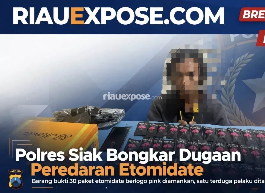 Peredaran Etomidate Digagalkan, Polres Siak Ringkus Pria Pekanbaru