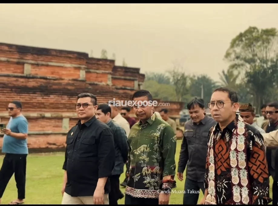 Fadli Zon Kunjungi Candi Muara Takus, Telusuri Sejarah Riau