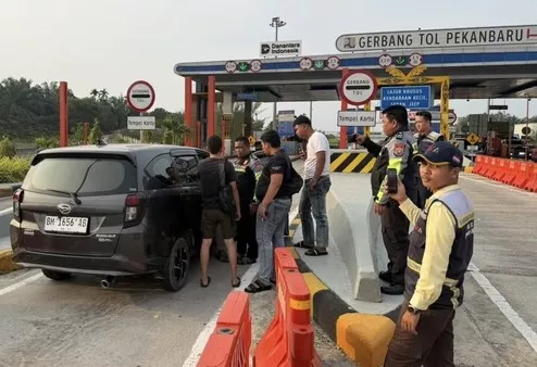 PJR Polda Riau Gagalkan Aksi Debt Collector di Tol Permai