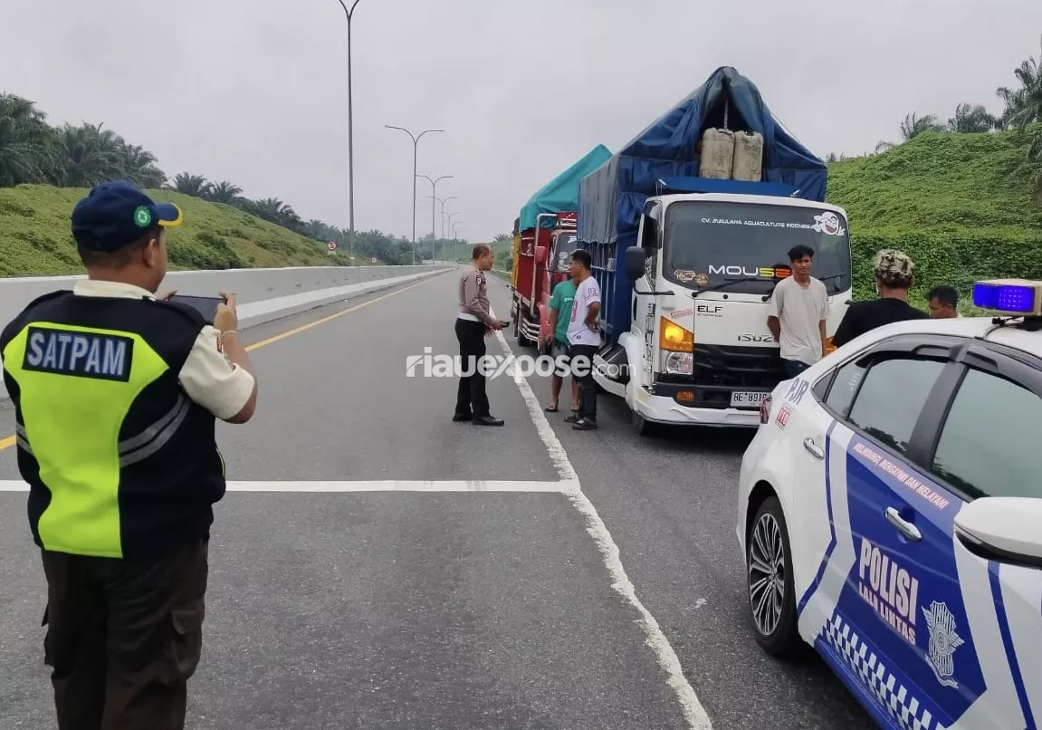 Pelarian Pelaku Pengeroyokan Sopir Truk Tol Permai Berakhir di Tangan PJR Riau