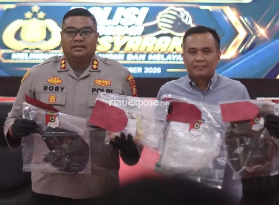 Polres Kampar Ringkus Kurir Sabu 1,1 Kg di Tapung