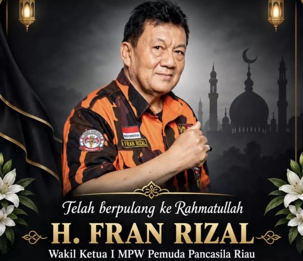 H. Fran Rizal Tutup Usia, Pemuda Pancasila Riau Berduka