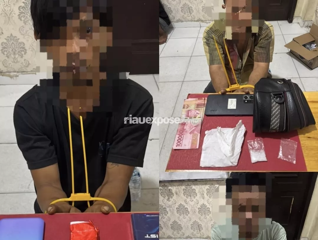     Sat Narkoba Polres Siak Ringkus 3 Kurir Sabu di Kandis, Urine Positif