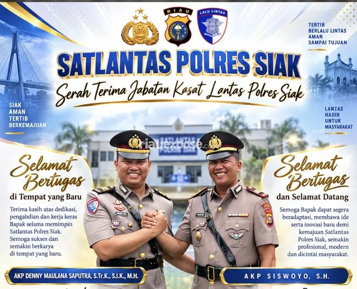 Sertijab Polres Siak, AKP Siswoyo Gantikan AKP Denny Jadi Kasat Lantas