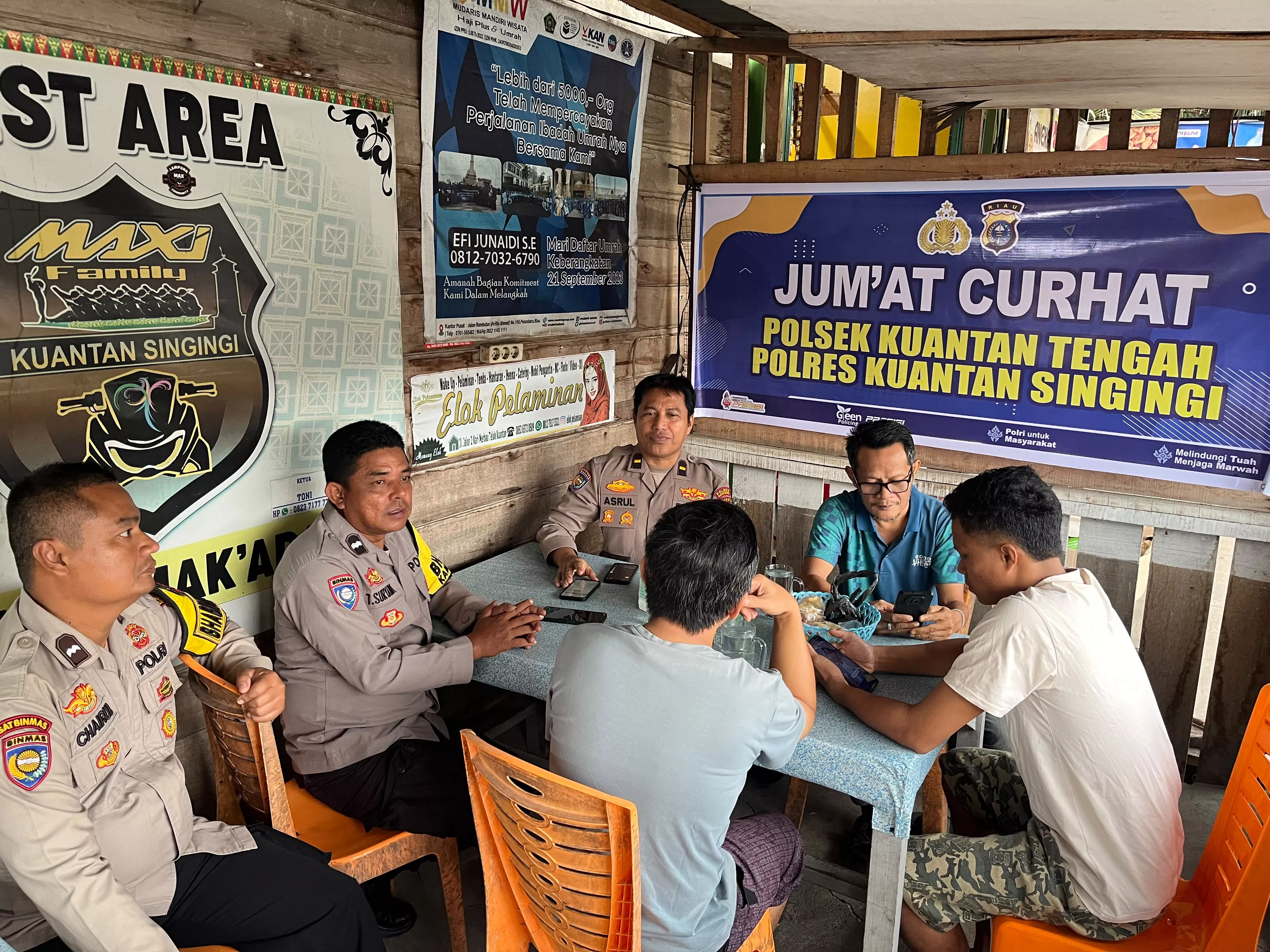 Polsek Jajaran Polres Kuansing Gelar Jumat Curhat, Perkuat Sinergi dan Serap Aspirasi Masyarakat