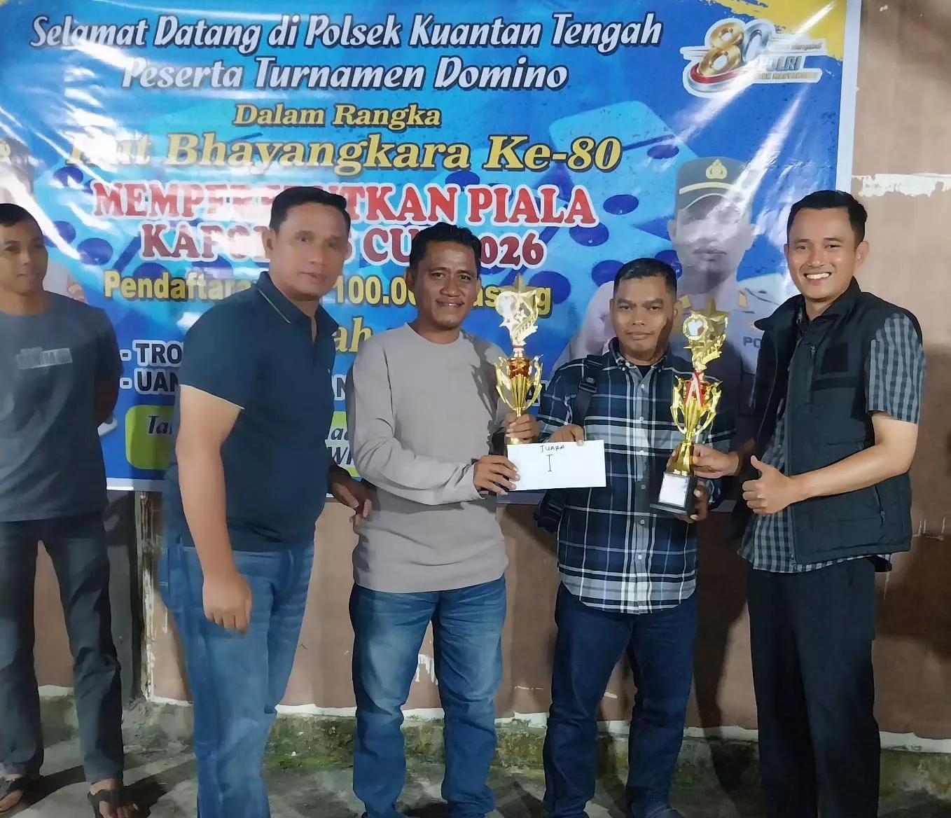 Kapolres Kuansing Tutup Turnamen Domino Hari Bhayangkara ke-80, Pererat Silaturahmi Bersama Masyarakat