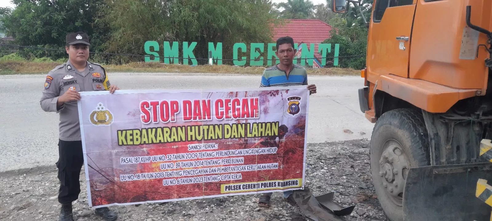 Polsek Jajaran Polres Kuansing Gencarkan Patroli dan Sosialisasi Karhutla