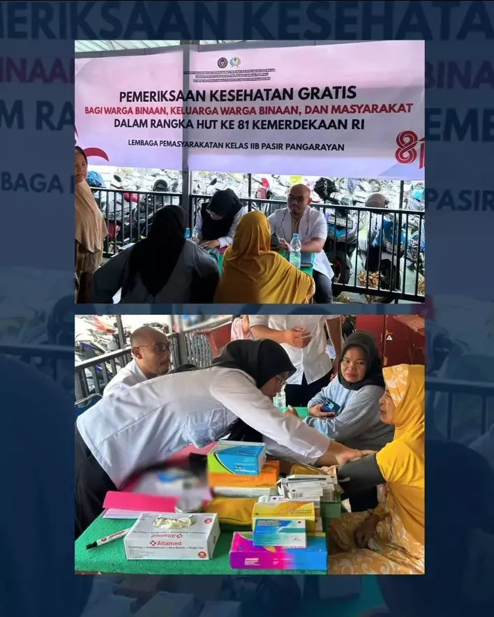 Wujudkan Semangat Merdeka, Lapas Pasir Pangaraian Gandeng Puskesmas Rambah Layani Pemeriksaan Kesehatan Gratis
