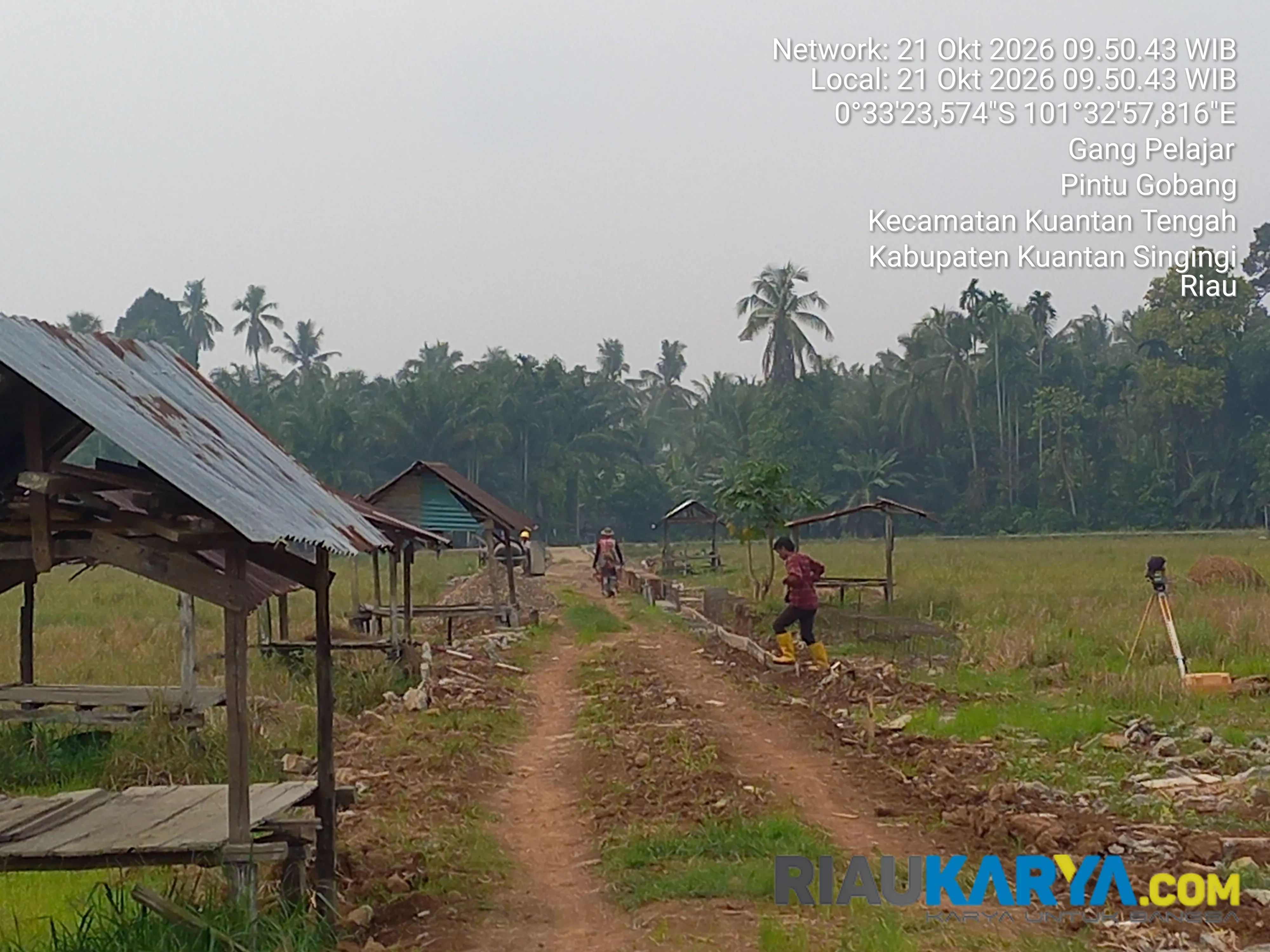 Membandel! Proyek INPRES Kementerian PU - BWS Sumatera III di Desa Koto Kari Kuansing Tetap Tanpa Plang Proyek