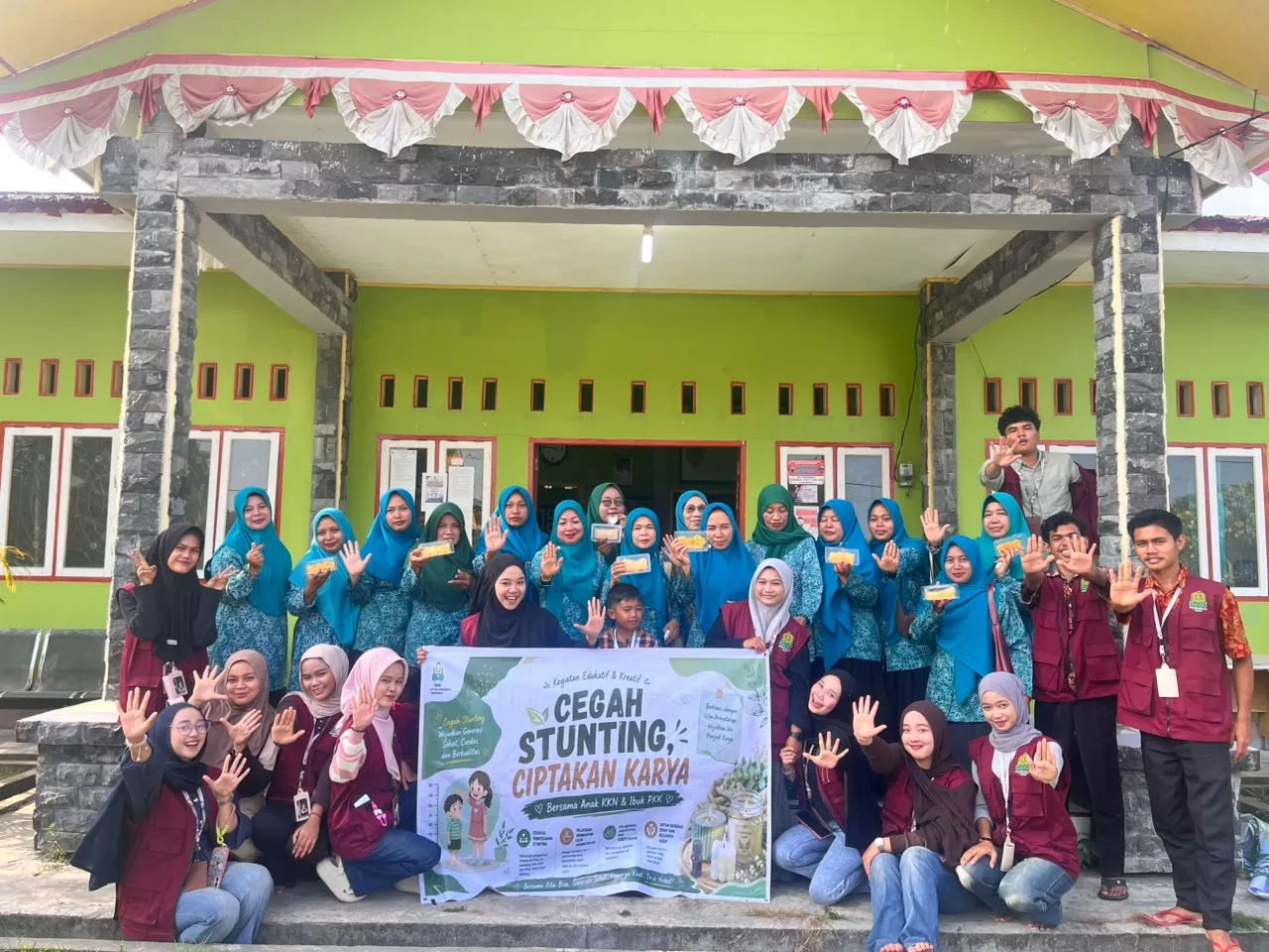 Cegah Stunting, Mahasiswa KKN IAIN Bengkalis Gelar Sosialisasi dan Demo Masak Makanan Bergizi di Desa Dwi Tunggal