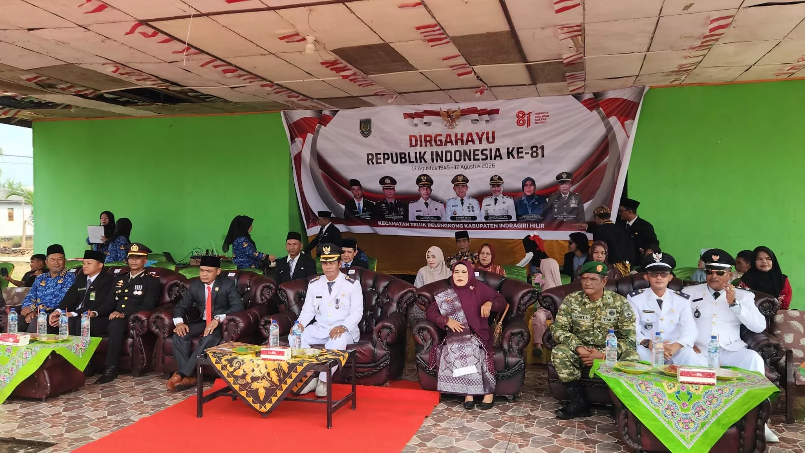 Upacara HUT RI ke-81 di Teluk Belengkong Berlangsung Khidmat