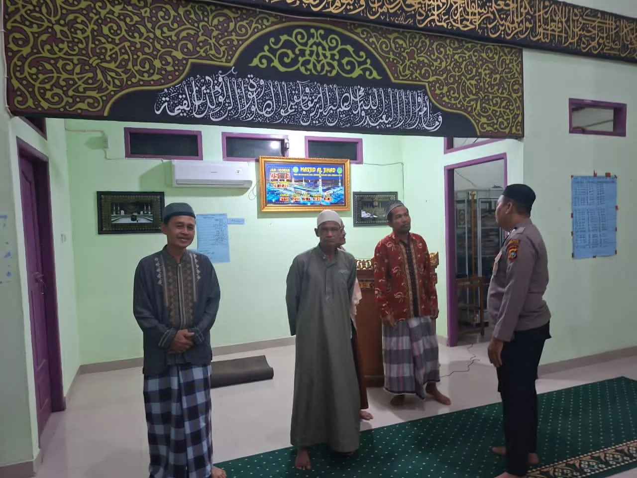 Subuh Keliling di Masjid Al-Jihad, Polsek Bangko Pusako Tampung Aspirasi Warga