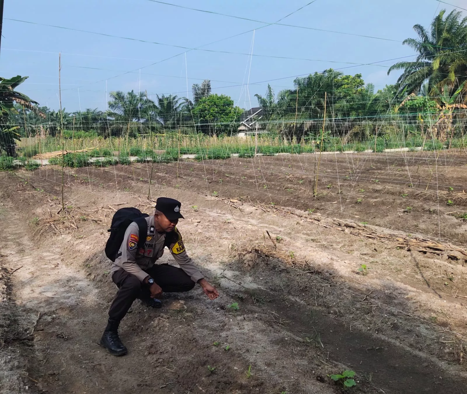  Aiptu Anda Jas Ajak Warga Desa Titian Resak Optimalkan Lahan Pekarangan Produktif