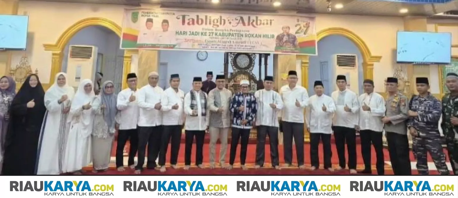 Peringati Hari Jadi ke-27 Rohil, Pemkab Gelar Tabligh Akbar Bersama Ustadz Ucay di Masjid Agung Al-Ikhlas