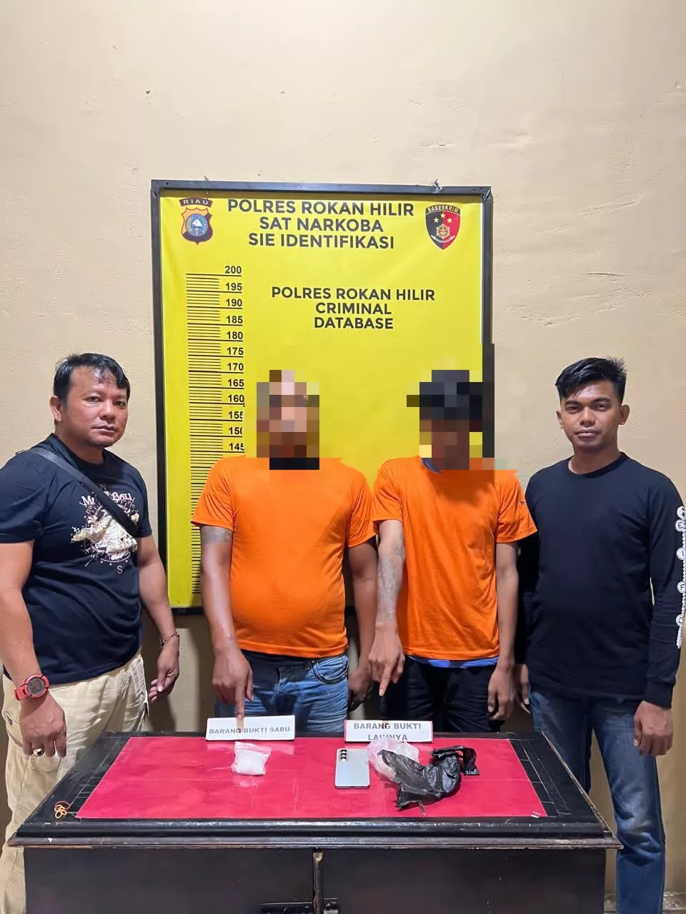 Putuskan Rantai Narkoba, Polres Rohil Amankan 60,81 Gram Sabu dan Dua Pengedar di Jumrah