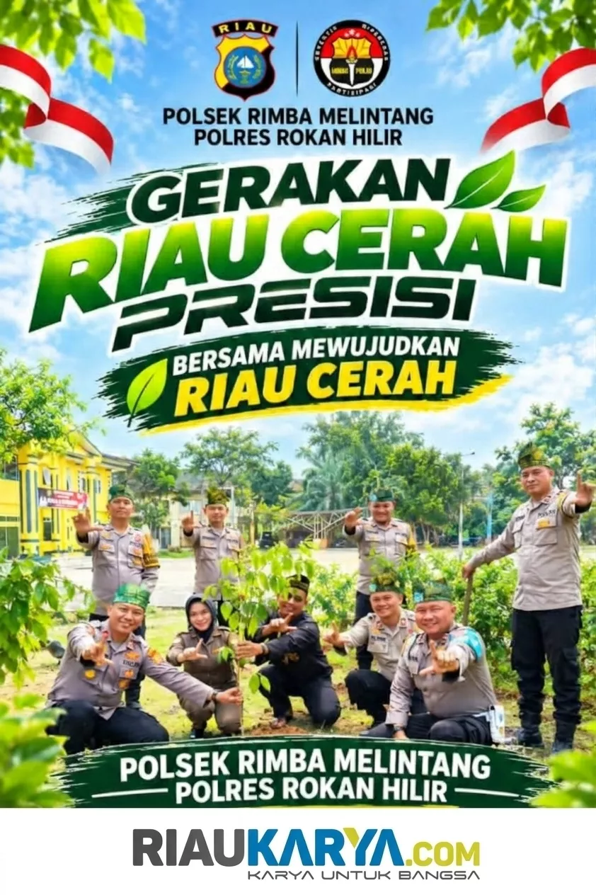 Genjot Program Green Policing, Polsek Rimba Melintang Tanam Pohon di Kantor Camat untuk Kelestarian Lingkungan