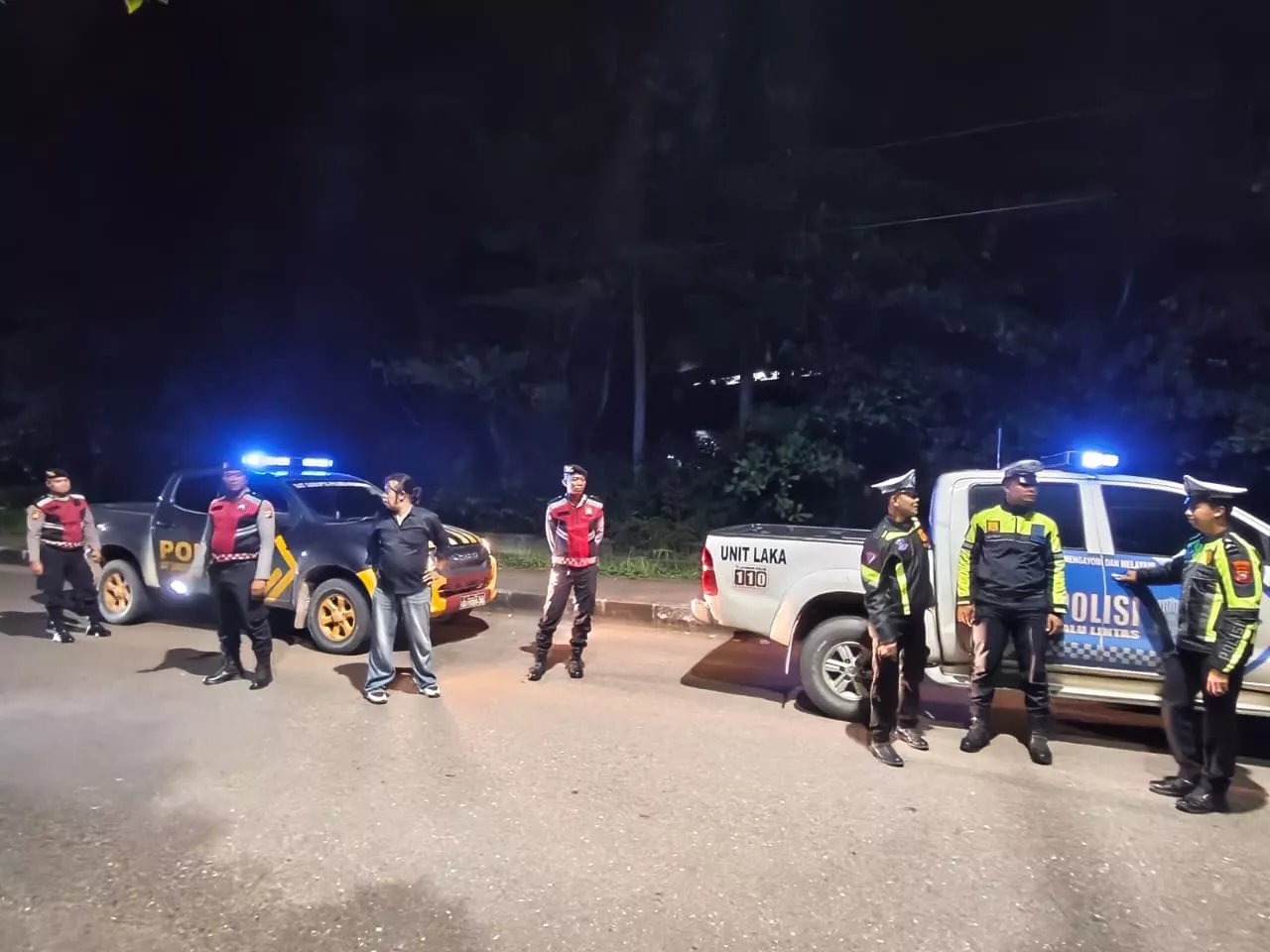 Polres Kuansing Tingkatkan Patroli Malam, Hadir di Titik Rawan Beri Rasa Aman kepada Masyarakat