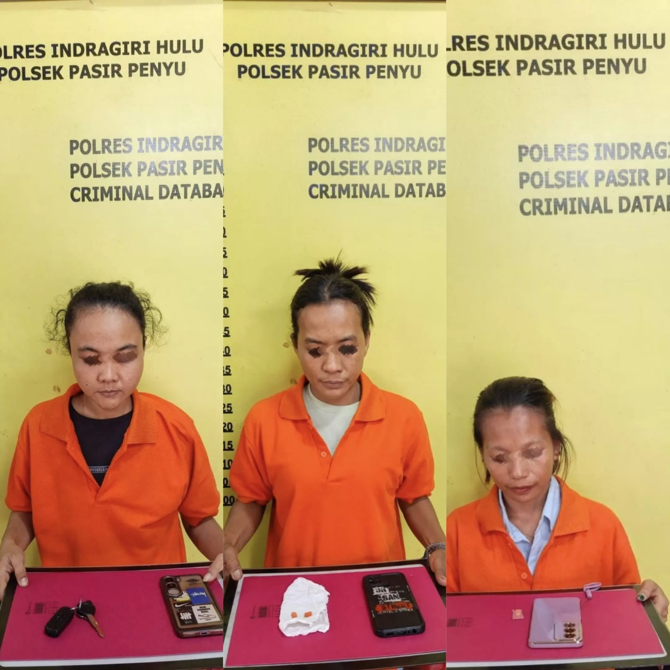 Polsek Pasir Penyu Bekuk Tiga Wanita Tersandung Kasus Narkotika