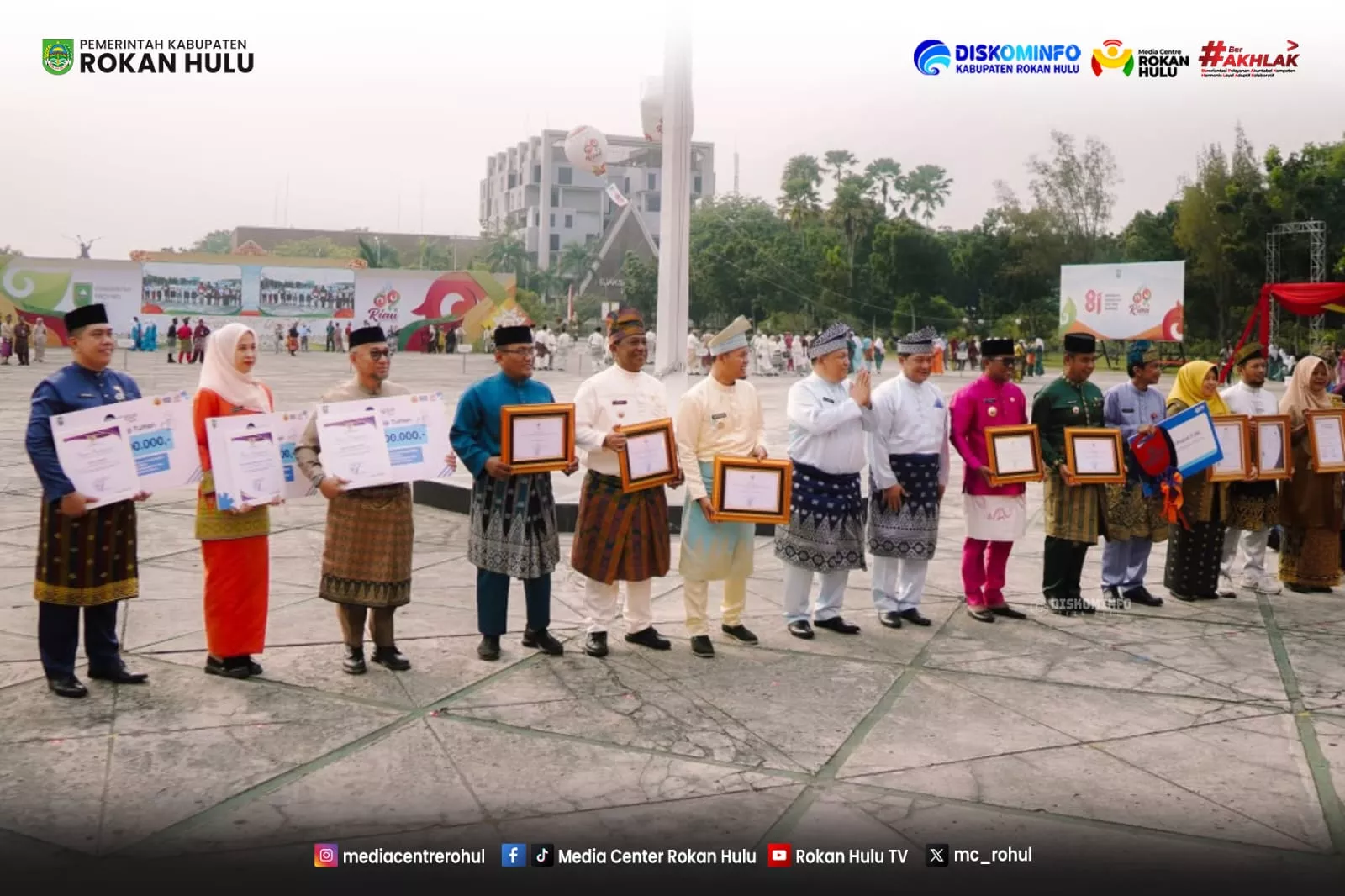 HUT ke-69 Riau Jadi Momentum Persatuan, Bupati Anton Hadiri Upacara dan Raih Penghargaan Bergengsi