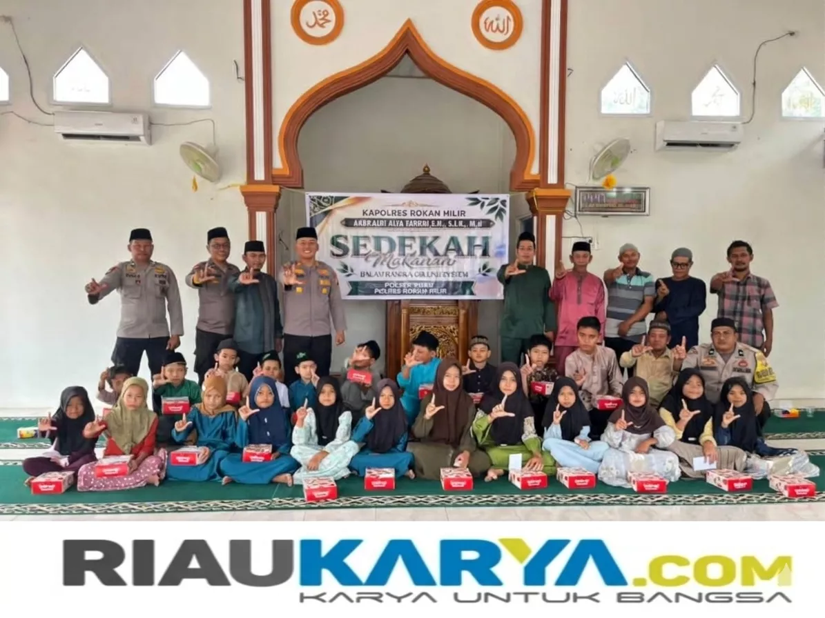 Wujud Kepedulian Sesama dan Alam, Polsek Kubu Santuni 46 Anak Yatim dan Tanam Pohon di Masjid Al-Masyaf