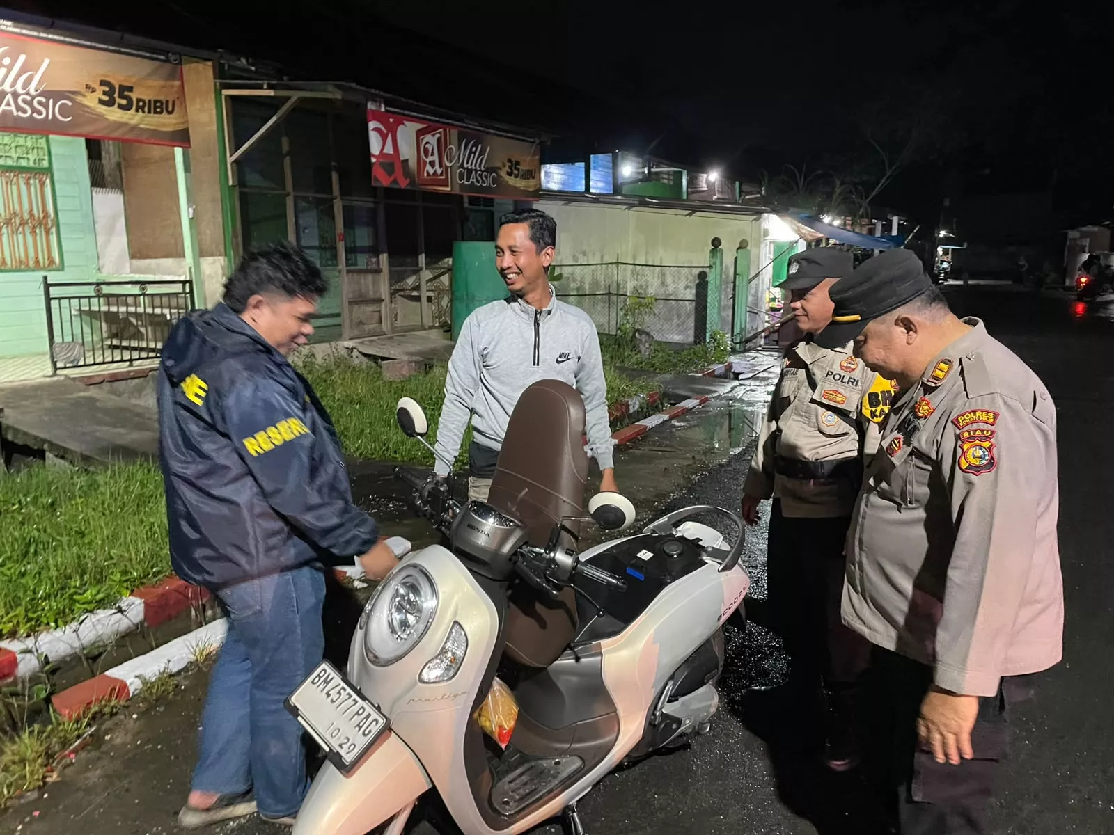 Antisipasi C3 dan Premanisme, Polsek Bangko Gelar Patroli KRYD di Sejumlah Titik Rawan