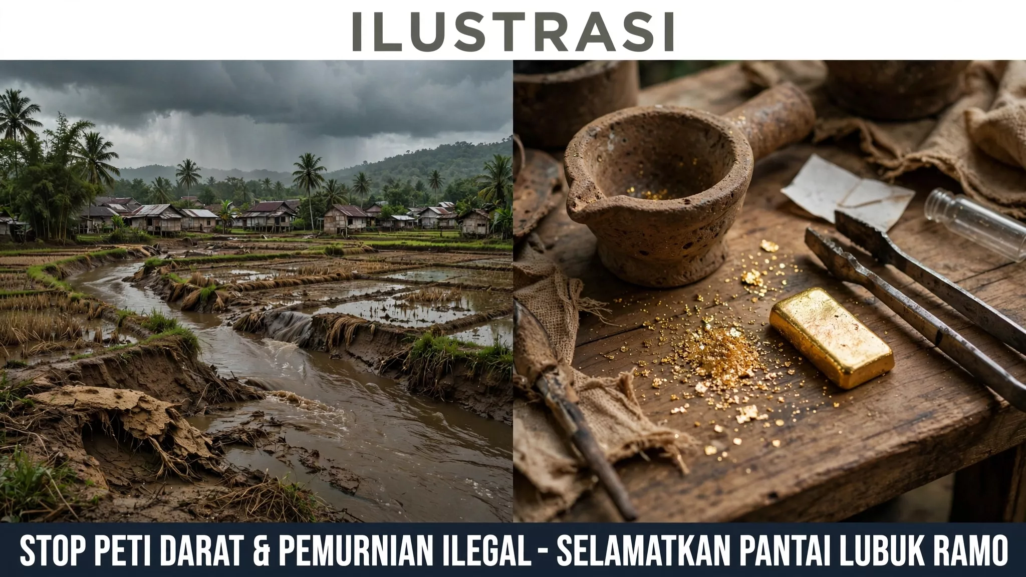 Resahkan Warga, Mantan Kades Pantai Lubuk Ramo Inisial F di Kuantan Mudik Diduga Jadi Beking PETI Darat Hingga Penampung Pemurnian Emas