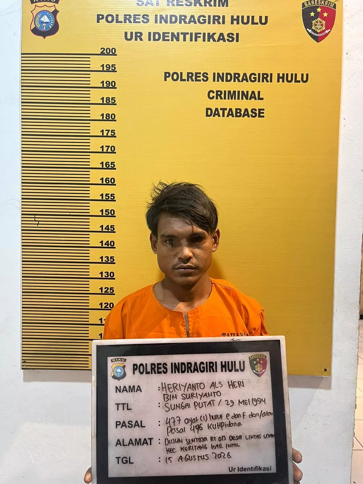 Kabur ke Inhil dan Masuk Semak Belukar, Satreskrim Polres Inhu Tetap Bekuk Pelaku Maling Motor di Rengat