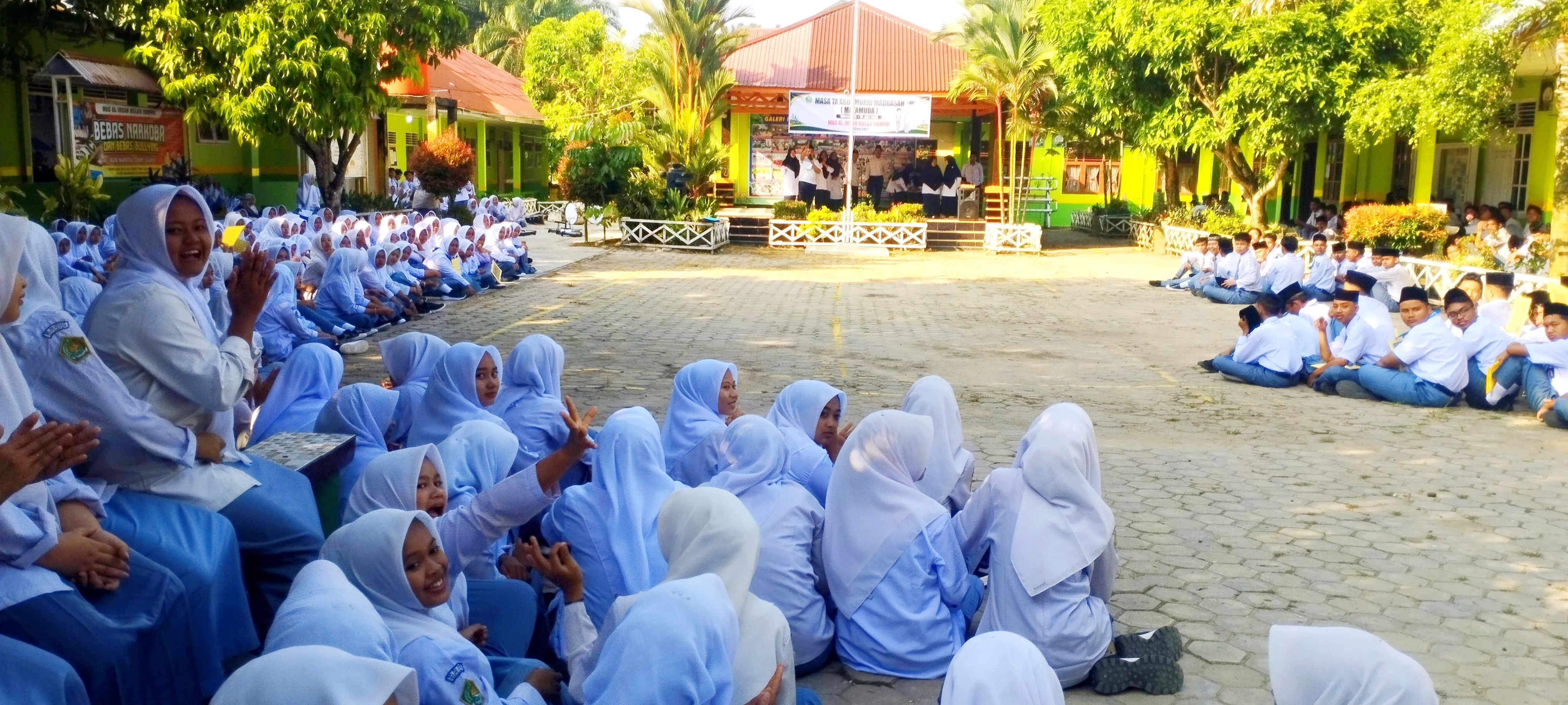  Hari Pertama Sekolah, MAS Al Ihsan Buluh Rampai Gelar Upacara dan MATAMUDA bagi 143 Siswa Baru