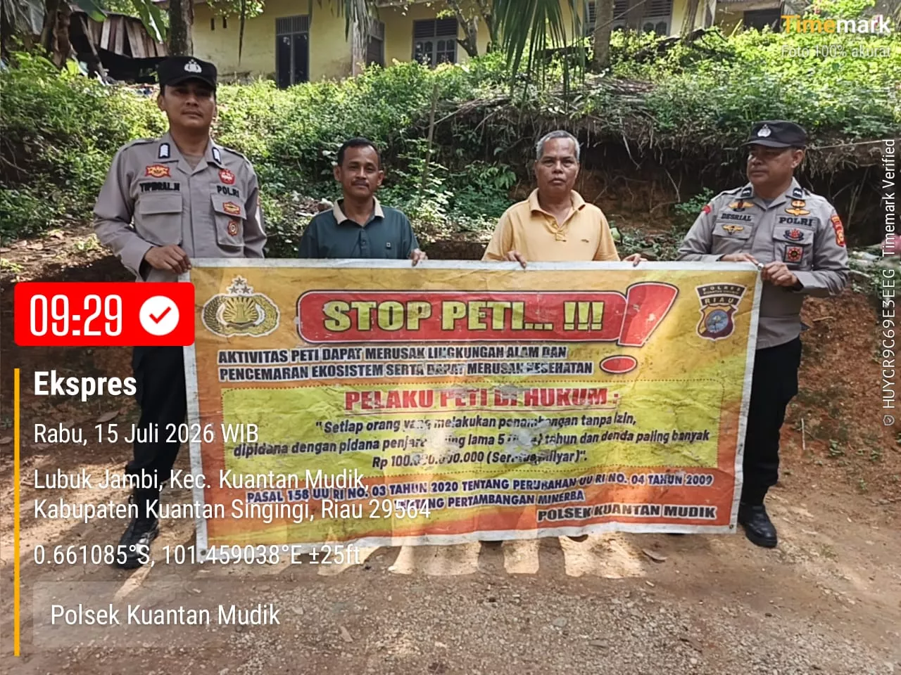 Polsek Jajaran Polres Kuansing Gencarkan Sosialisasi Larangan PETI, Ajak Masyarakat Jaga Sungai demi Masa Depan Generasi Mendatang
