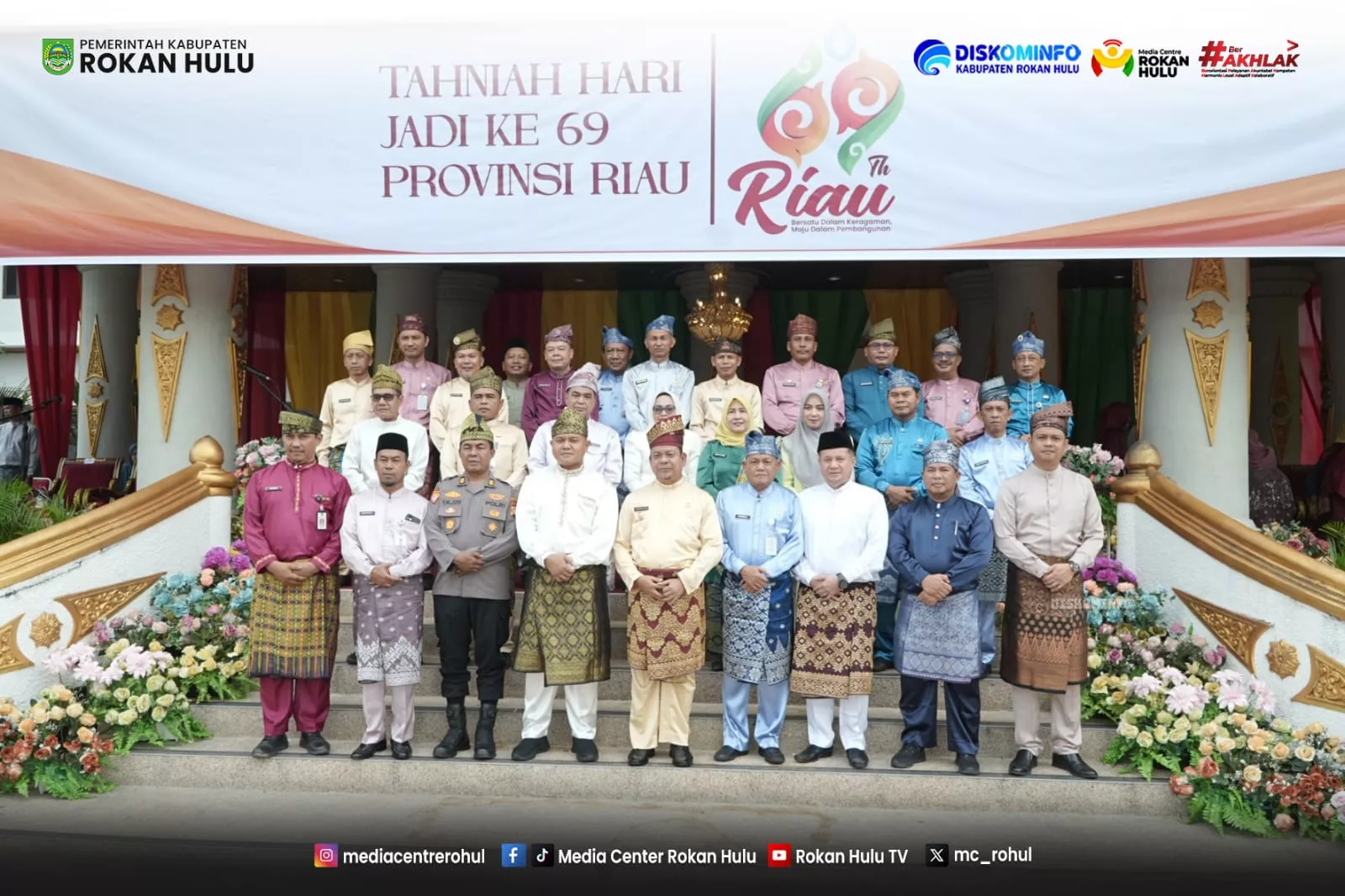 Upacara HUT Riau ke-69 di Rohul, Wabup Tekankan Persatuan dan Pembangunan Berkeadilan